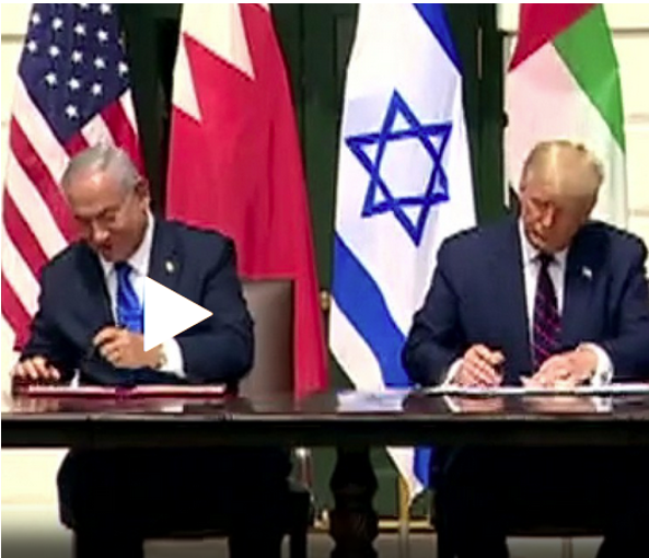 Arabiske statsledere svikter palestinerne i historisk avtale med Israel1