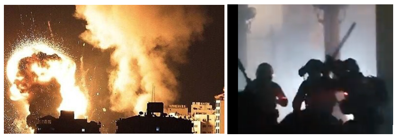 «Israel» bomber Gaza, Syria og Sør-Libanon. Terroriserer palestinere i Al-Aqsa moskéen, Jerusalem 1